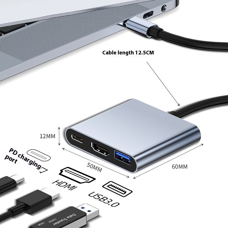 Type-c 7-in-1 Expansion Dock HDMI Projection Screen Usb Hub30 Multi-function Cable Seperater eprolo