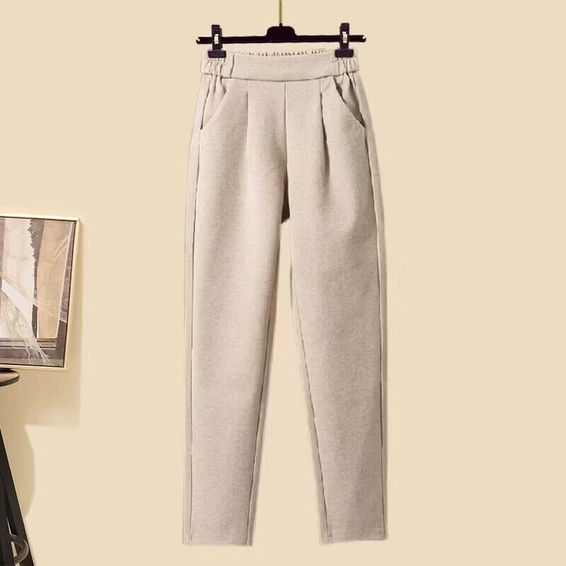 New Women's Thickened Vest Turtleneck Knitting Sweater Baggy Pants Three-piece Set eprolo