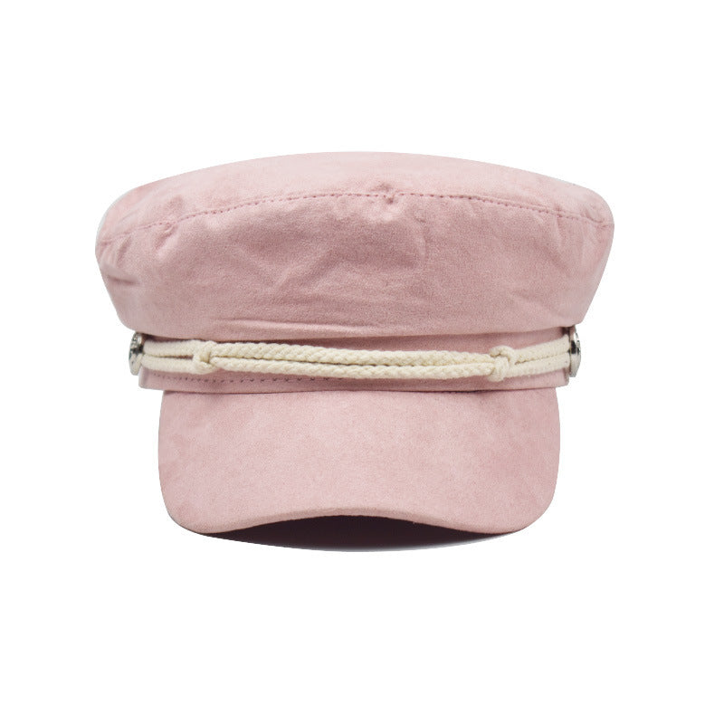 Vintage deerskin velvet octagonal hats eprolo