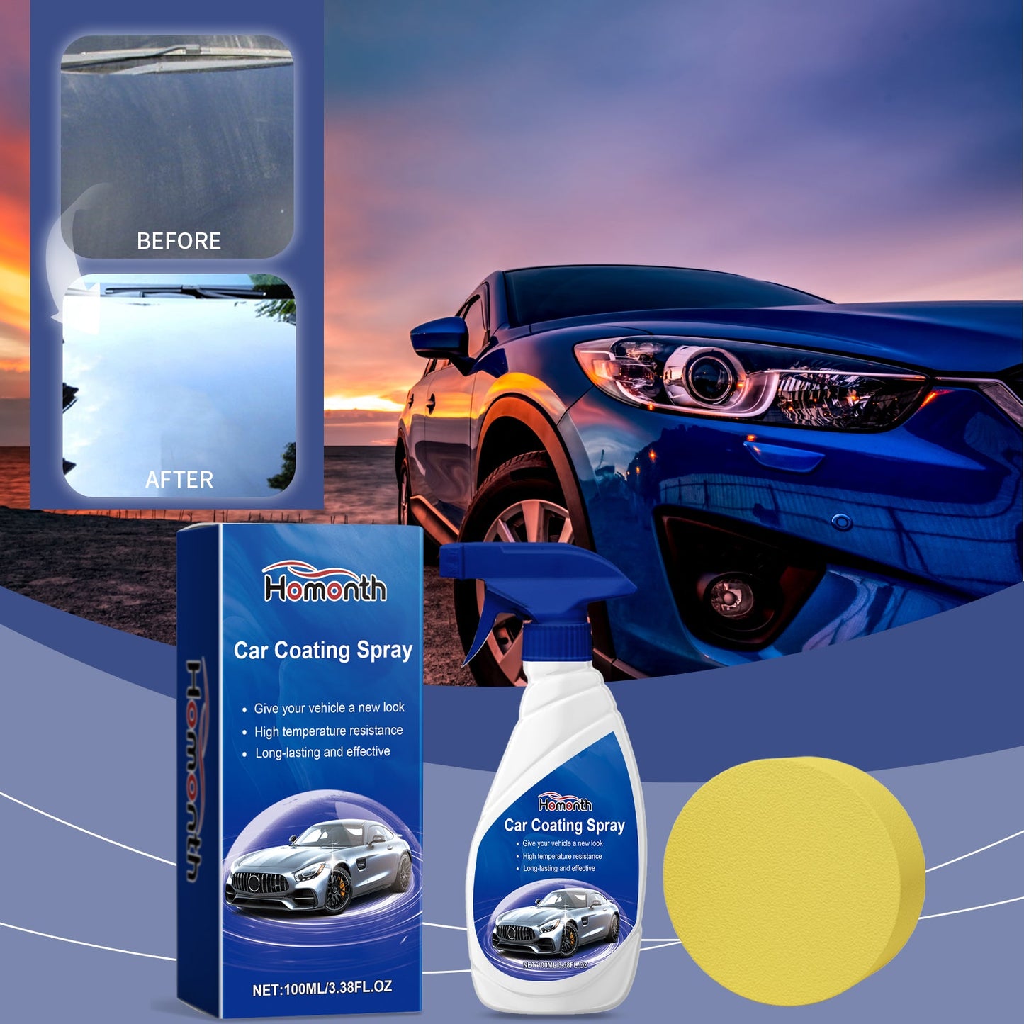 Car Coating Agent, Protect Car Paint, Improve Gloss, Anti-Stain Clean And Refurbished Car Coating Agent eprolo