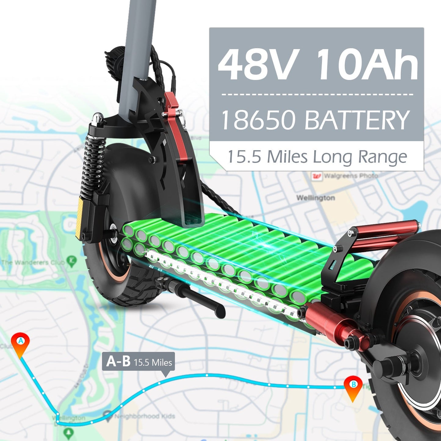 Electric Scooter Motor Power 250W Battery Capacity 48V 10Ah Tire Size 10inches Max Speed 25KM eprolo