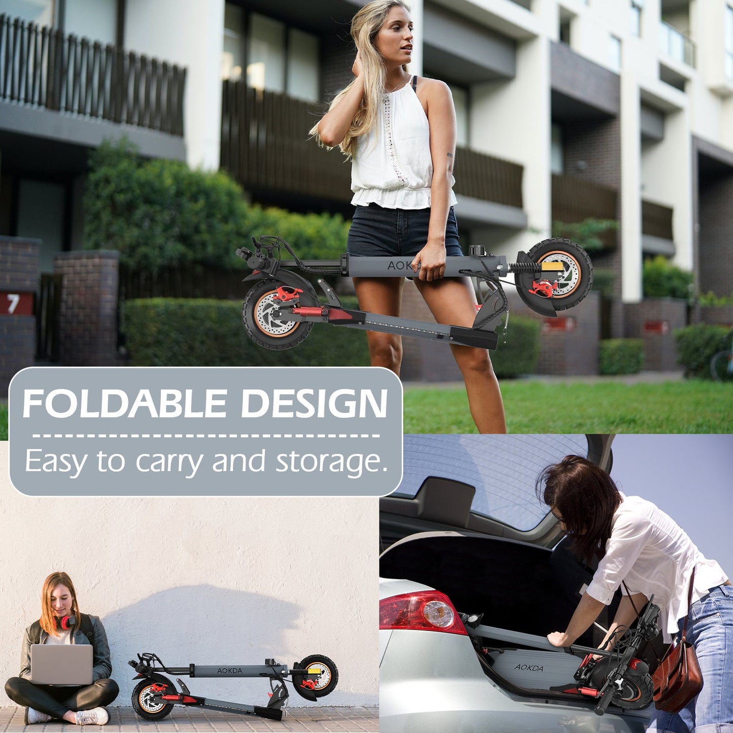 Electric Scooter Motor Power 250W Battery Capacity 48V 10Ah Tire Size 10inches Max Speed 25KM eprolo
