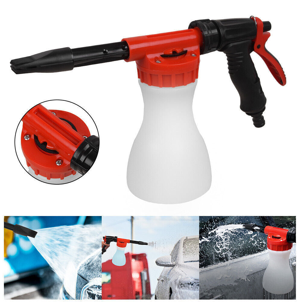 Snow Foam Car Wash Spray Gun Lance Uses Hose Pipe Sprayer 900ML Handheld Bottle eprolo