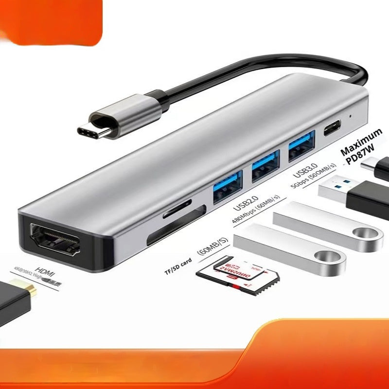 Type-c 7-in-1 Expansion Dock HDMI Projection Screen Usb Hub30 Multi-function Cable Seperater eprolo