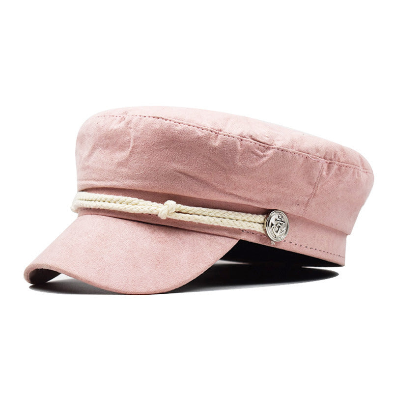 Vintage deerskin velvet octagonal hats eprolo