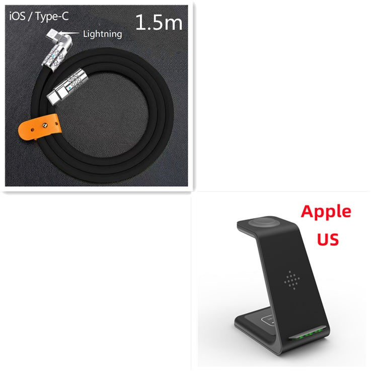 3 In 1 Fast Charging Station Wireless Charger Stand Wireless Quick Charge Dock For Phone Holder eprolo