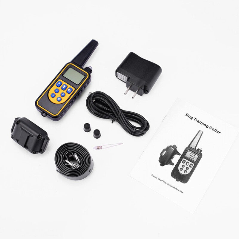 Dog training supplies - bark control device. The collar features electric shock and vibration for training. eprolo