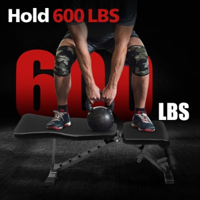 Weight Bench For Full Body Workout, Adjustable Strength Training Sit-up Chair, Multi-Purpose Foldable Incline Decline Bench eprolo