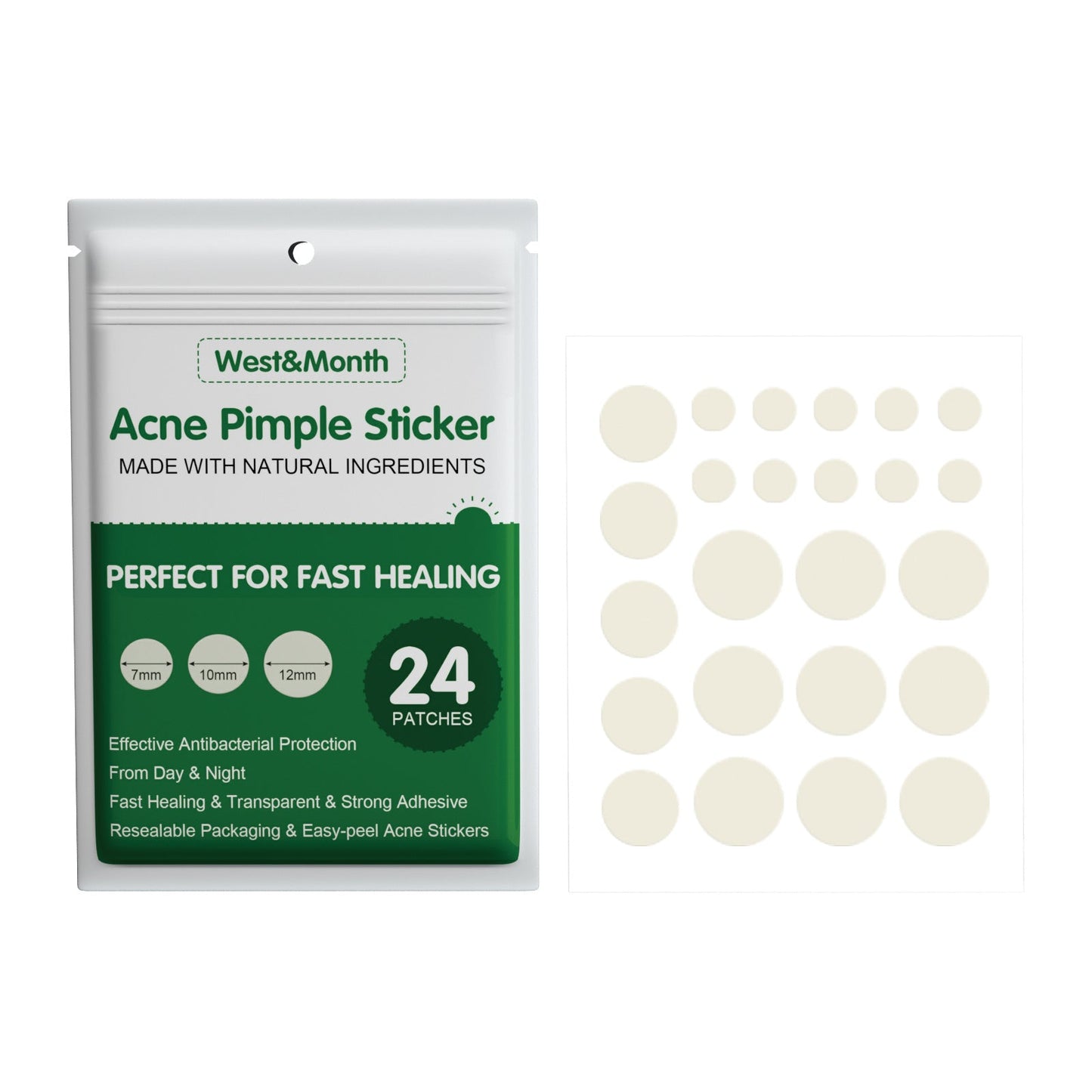West&Month Liquid Absorbent Acne Patch Invisible Makeup Artificial Skin Repair Essential Oil Waterproof Concealer Acne Patch Breathable eprolo