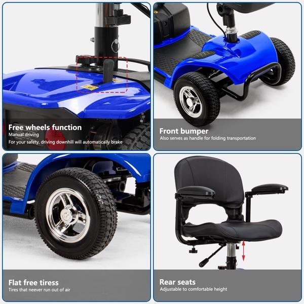 4-Wheel Mobile Scooter With Basket And Extended Battery eprolo