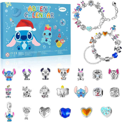 New Stitch Jewelry Paper Box Gift Box Packaging Christmas Halloween Gift 24 Grid Blind Box Bracelet Gift Box eprolo