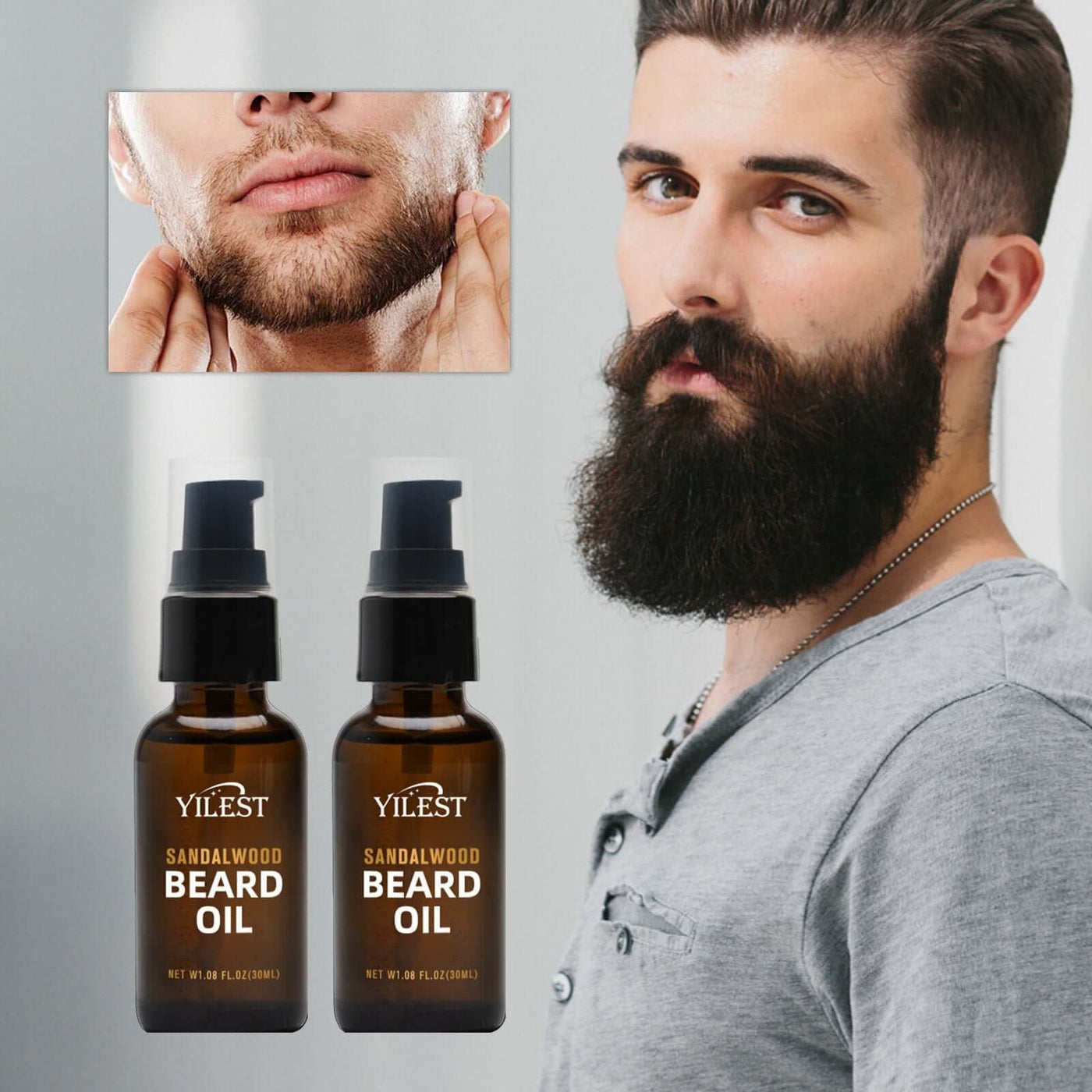 Men's Beard Care 30ml Growth Facial Cleaning eprolo