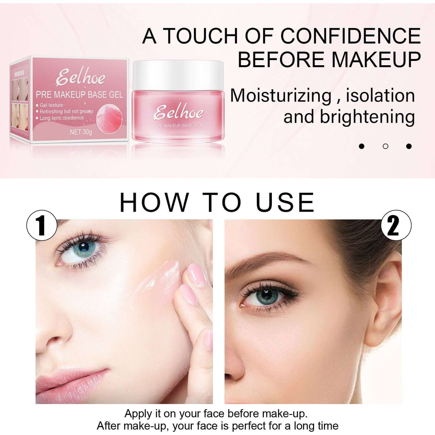 Base Gel For Makeup, Pre-makeup Moisturizing And Firming Skin Isolation Base Concealer Cream eprolo