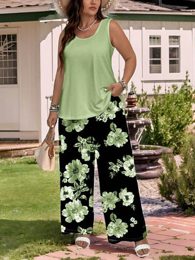 Trendy fashion suit for women with wide-leg trousers