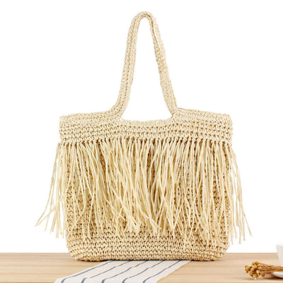 Beach Resort Chic: Handwoven Tassel Bag - Stylish, Spacious, and Versatile Crossbody Bag eprolo