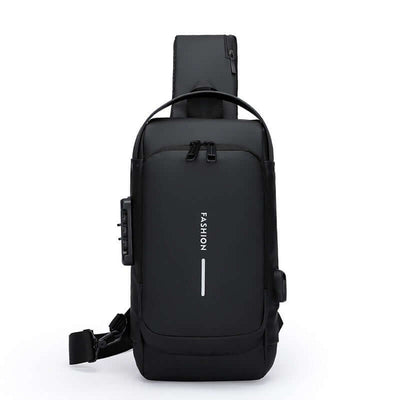 Waterproof Anti Theft Designer Password Lock Bag Usb Crossbody Sling Bags For Men Chest Bags eprolo