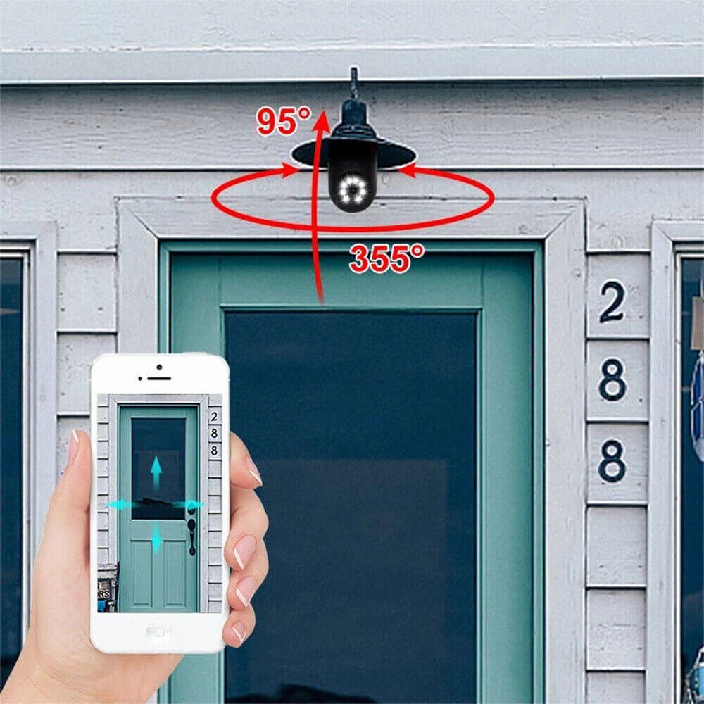 E27 Light Bulb 1080P IP Camera 5G Wi-Fi Night Smart Home Wireless Security eprolo