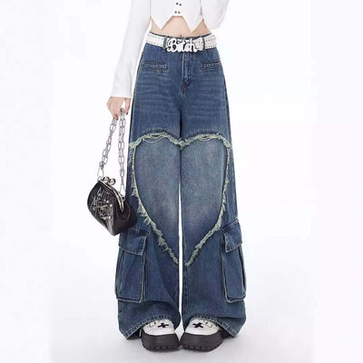 American Street Washed Tie-dyed Jeans Women Dropshipman
