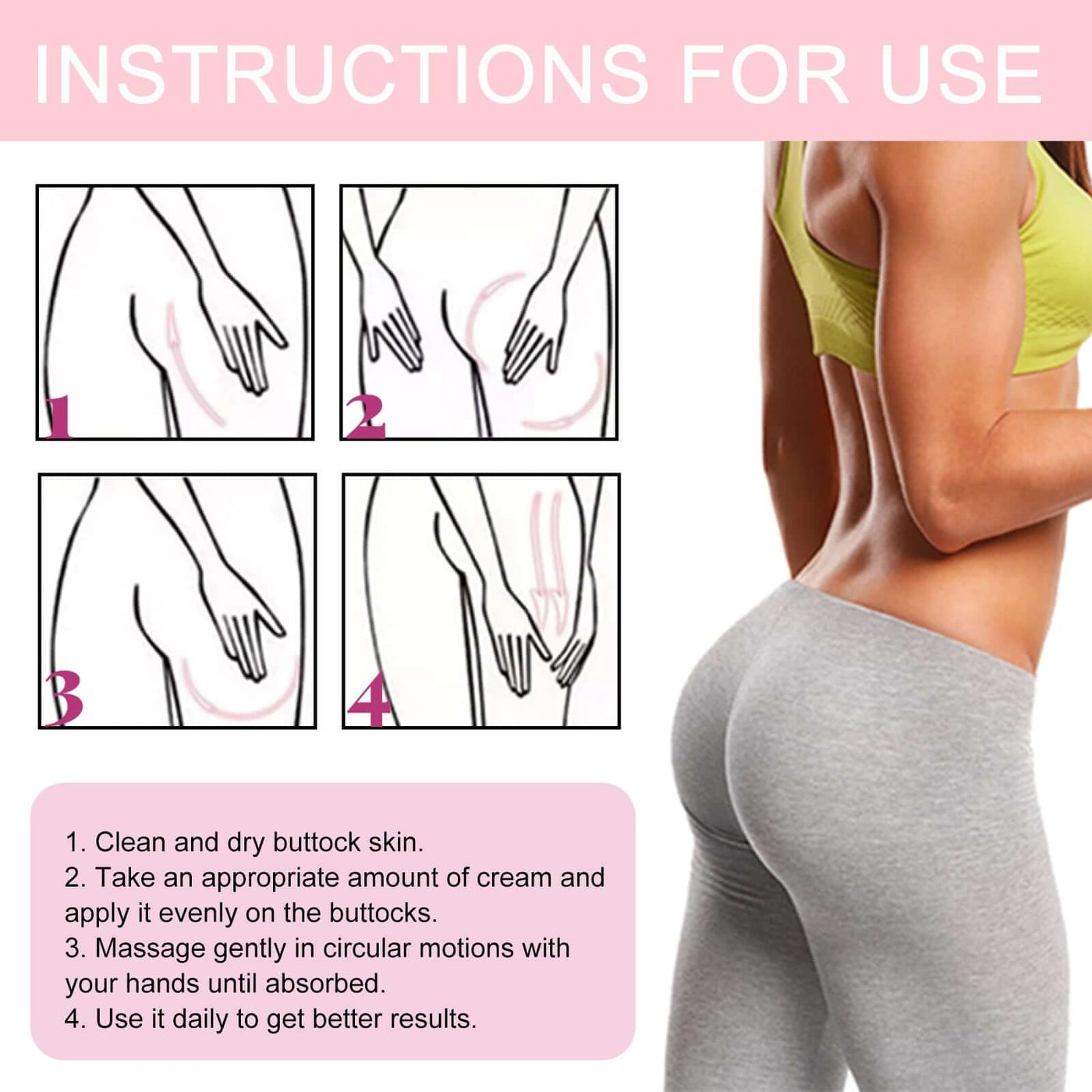 Plumpy Up Cream, Massage Firming Moisturizing Beautiful Buttock Cream eprolo