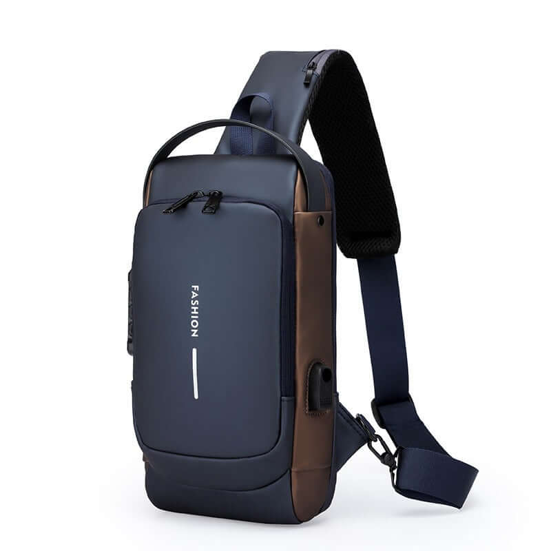 Waterproof Anti Theft Designer Password Lock Bag Usb Crossbody Sling Bags For Men Chest Bags eprolo
