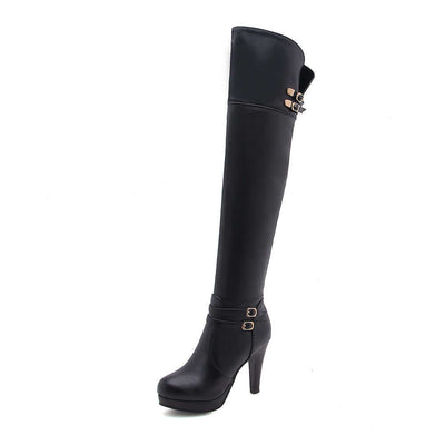 European And American Sexy Wine Cup Heel High Heel Waterproof Platform Plus Size Over The Knee Boots eprolo