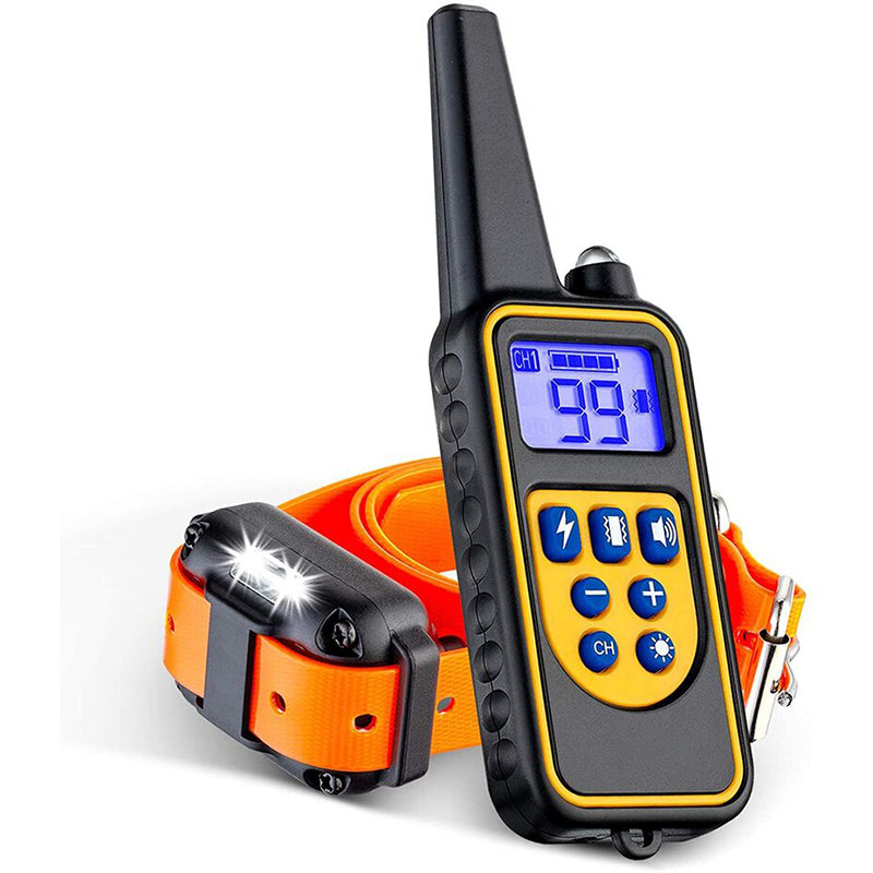 Dog training supplies - bark control device. The collar features electric shock and vibration for training. eprolo
