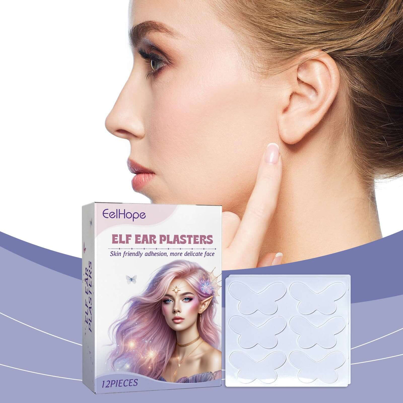 Butterfly Support Ear Stickers Invisible Comfortable Breathable Ear With Air And Face Small Support Decorative Ear Stickers eprolo