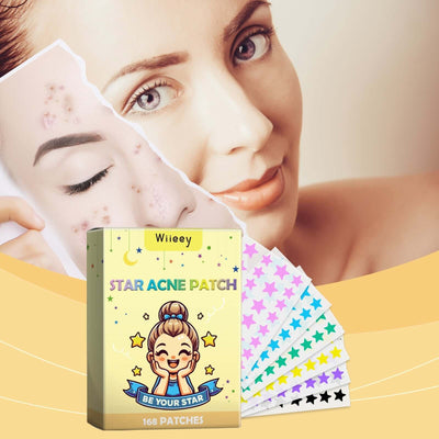 Stars Acne Patch, Reduce Acne Acne Print Clean Face Closed Mouth Acne Portable Cartoon Acne Patch eprolo