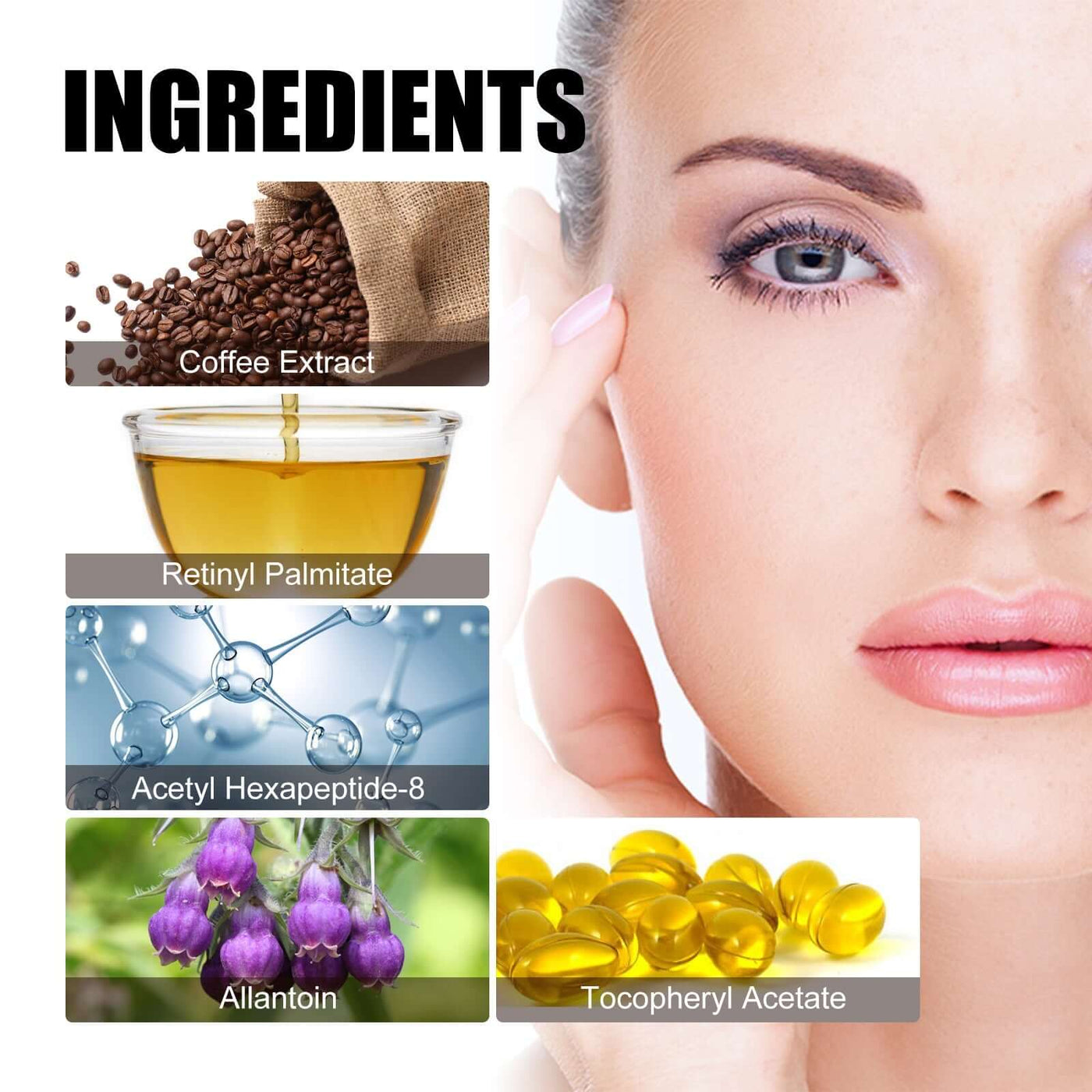Anti-wrinkle Eye Cream, Moisturizing Smooth Firming Skin Smoothing Eye Fine Lines Massage Eye Cream eprolo
