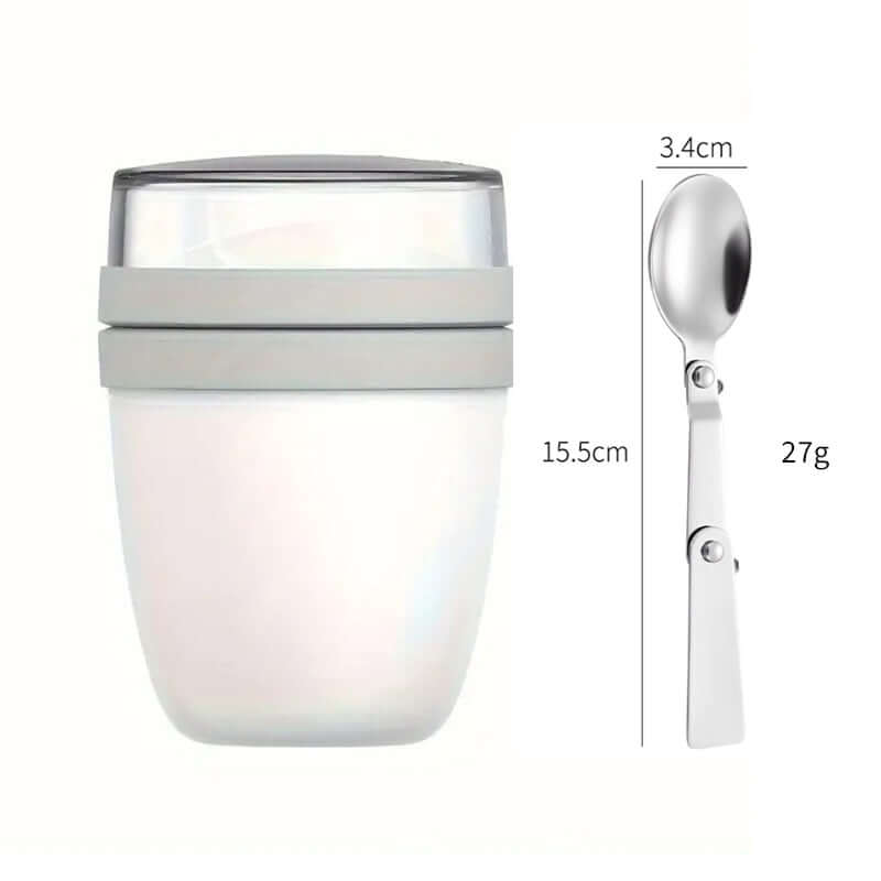 Portable Yogurt Cereal Cups with Lids. Ideal for Overnight Oats, DIY Salads & Parfaits. Great for Breakfast or Lunch eprolo