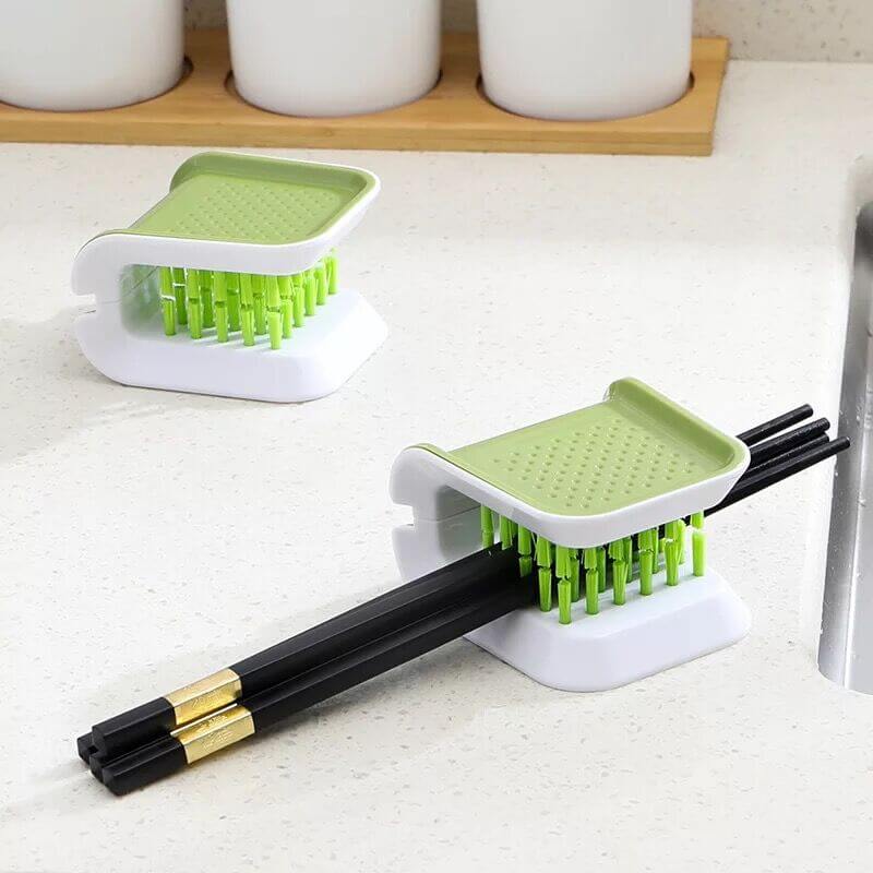 U-Shaped Cleaning Brush Knife And Fork Brush Chopstick Brush Cutlery Brush Can Be Opened And Closed Kitchen Supplies Hand Brush eprolo