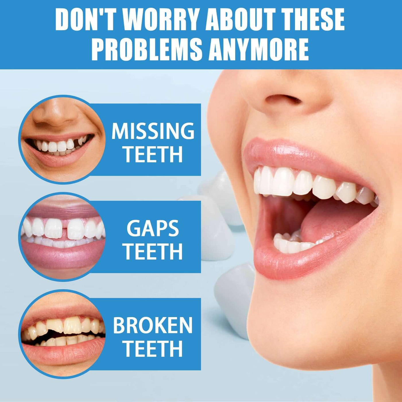 Tooth Repair Kit, Halloween Makeup Modification Teeth Dentures Fillings And Holes And Glue eprolo