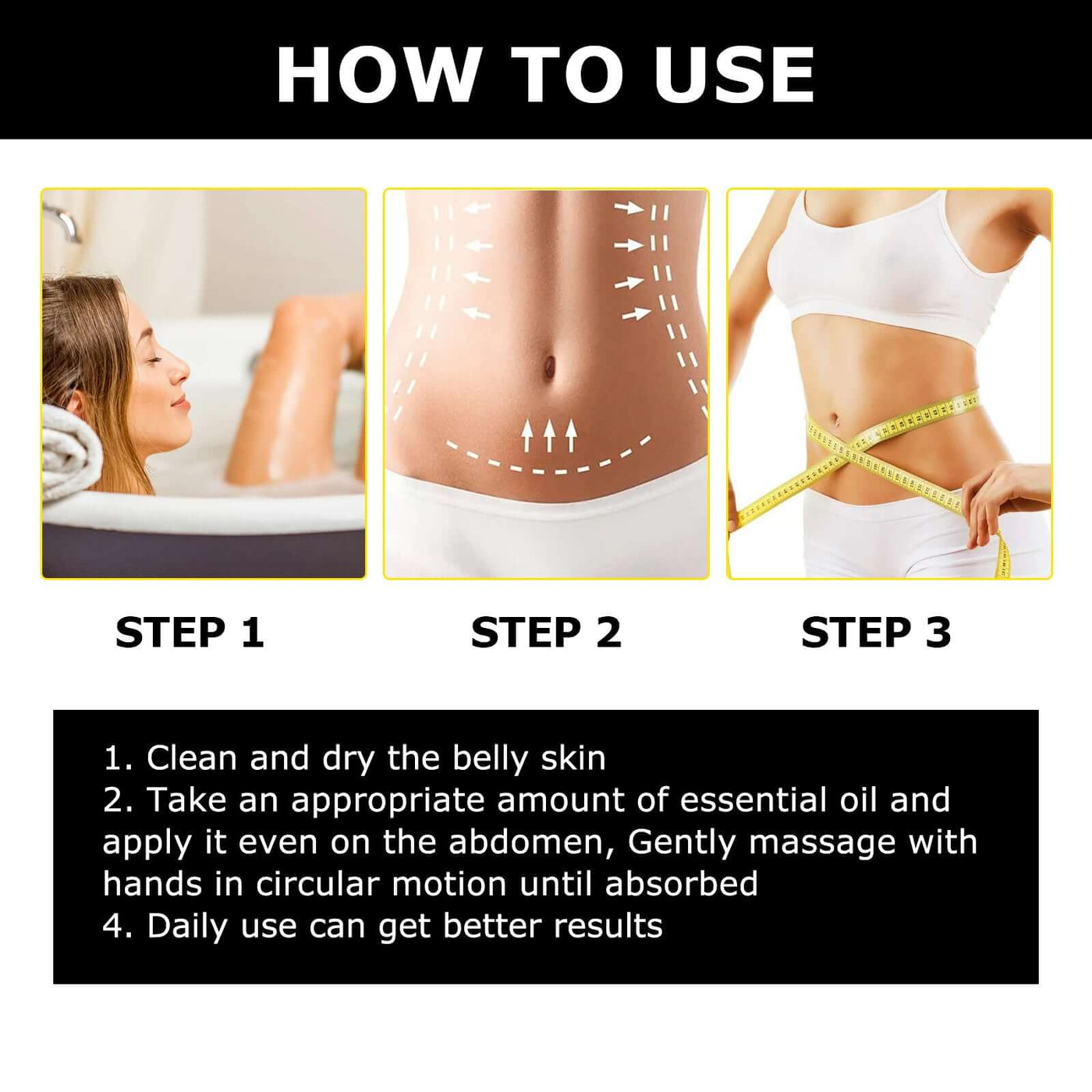 Firming And Slimming Essential Oil, Shows The Curves Of The Body, Firming Shaping And Slimming Body Essential Oil eprolo