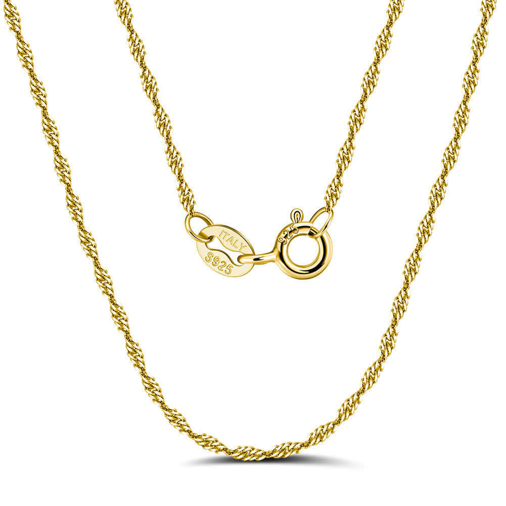 S925 Silver Necklace Water Wave All-match Clavicle Necklace eprolo