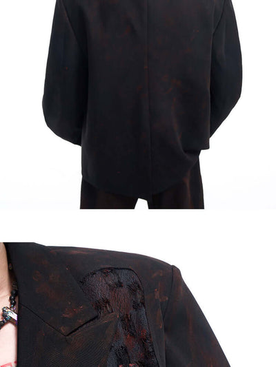 Handmade Doodle Jacket Men's Autumn And Winter Night Show High-grade Suit eprolo