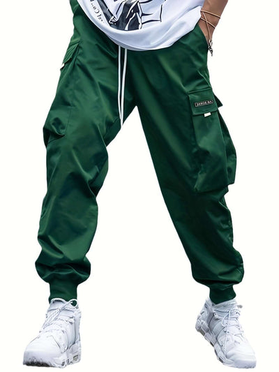 Multi-pocket Cargo Pants Men's Casual Hip-Hop Drawstring Trousers Outdoor Streetwear Sports Pant eprolo