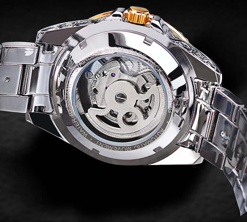 Forsining Skeleton Carved Tourbillon Mechanical Watches Luxury Men's Wristwatch eprolo