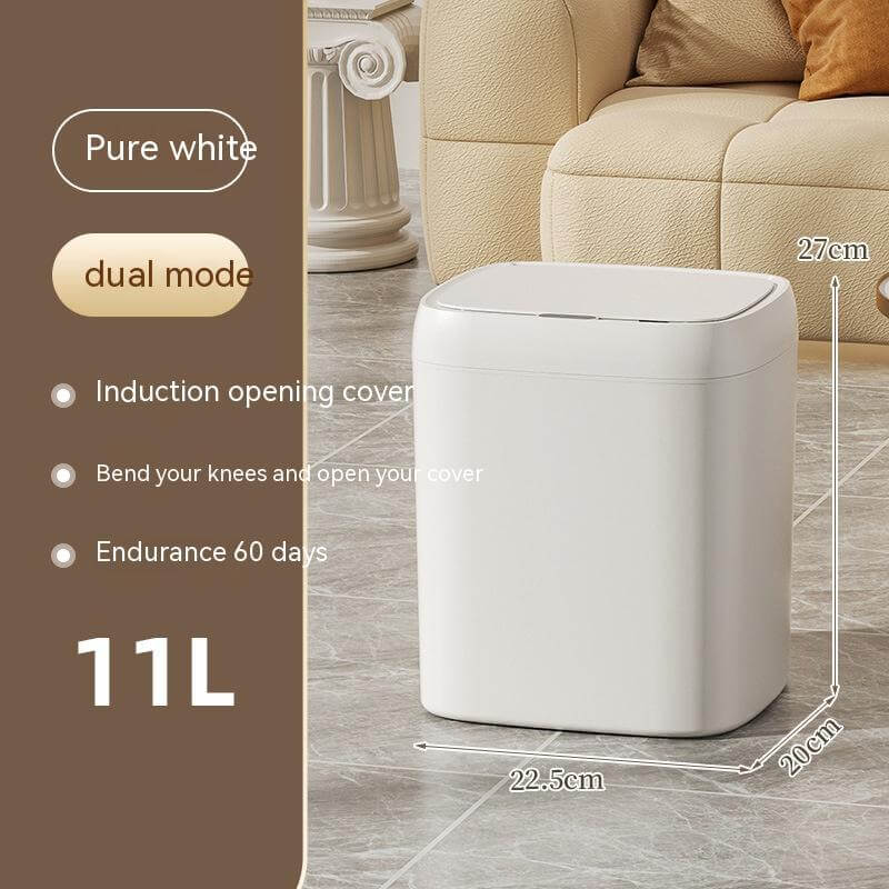 Smart Trash Can With Lid For Bedroom And Living Room Kitchen Storage Box Trash Can Induction Small Car Box Automatic Smart Dustbin Smart Trash Bin eprolo