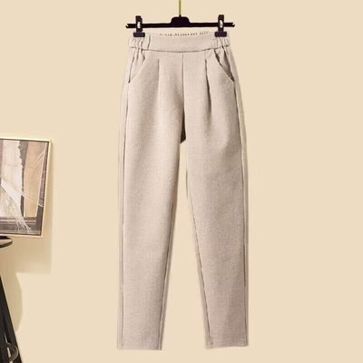 New Women's Thickened Vest Turtleneck Knitting Sweater Baggy Pants Three-piece Set eprolo