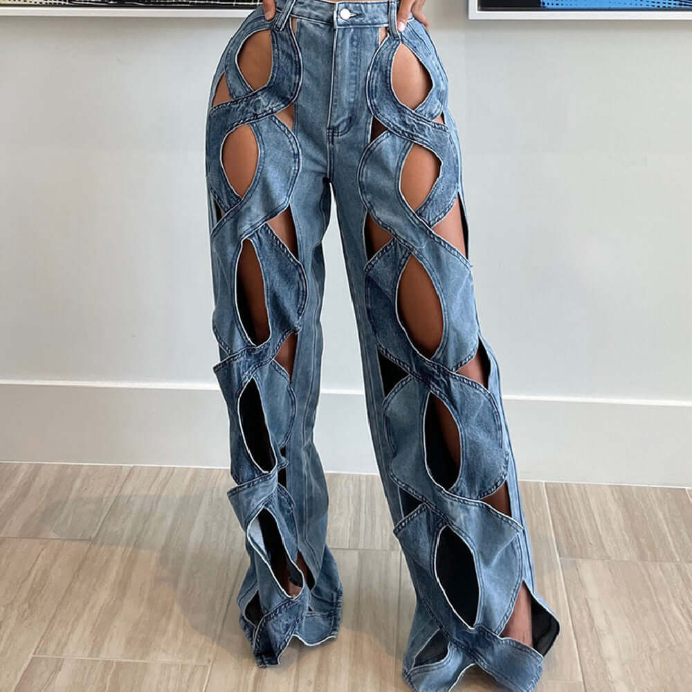 Casual Love Twist Jeans For Women Dropshipman