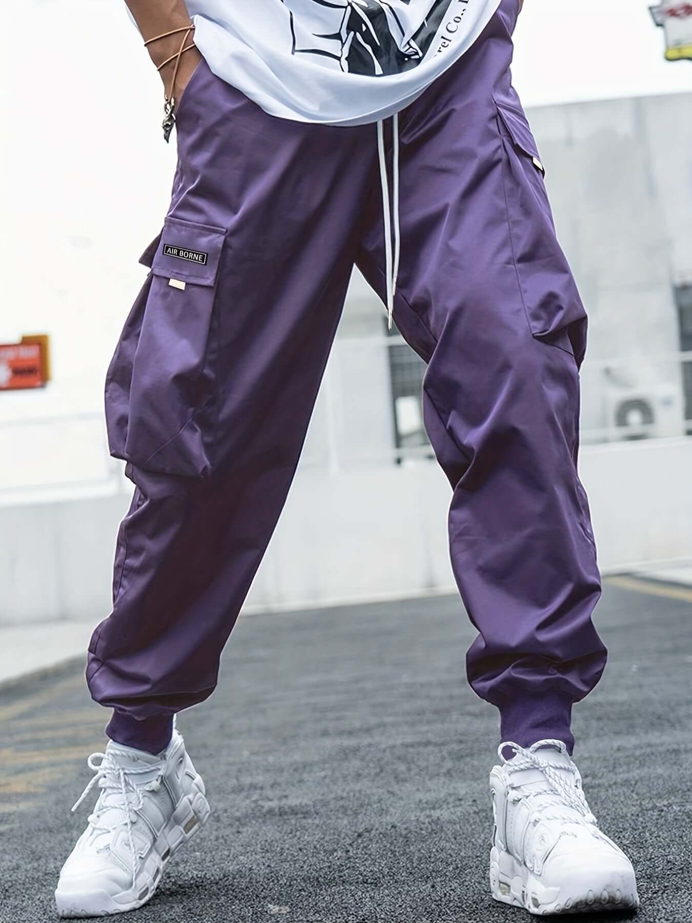 Multi-pocket Cargo Pants Men's Casual Hip-Hop Drawstring Trousers Outdoor Streetwear Sports Pant eprolo