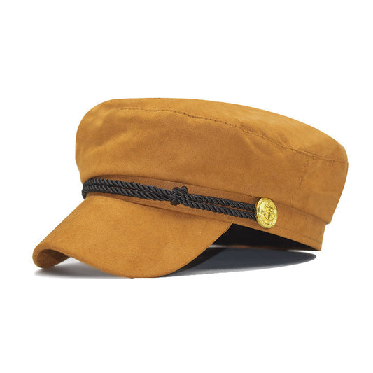 Vintage deerskin velvet octagonal hats eprolo