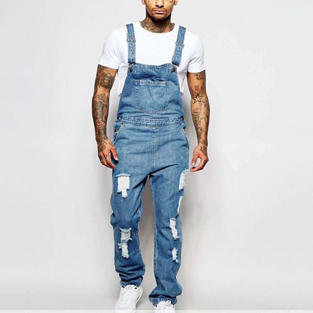Fashion Men's Sling Denim Romper eprolo