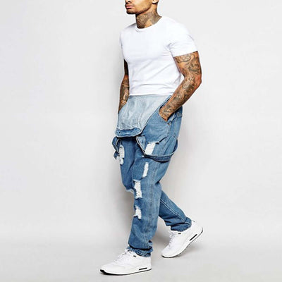 Fashion Men's Sling Denim Romper eprolo