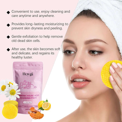 Turmeric Acid Cleansing Pad Gently Repair Skin, Brightening Pores And Hydrating Skin Care Pad eprolo