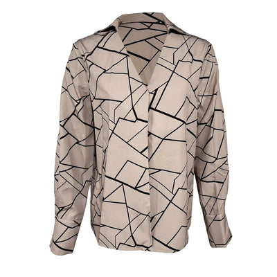 Ladies' New Fashionable Commuting Elegant And Comfortable Slim Fit Striped Collar Top Shirt eprolo