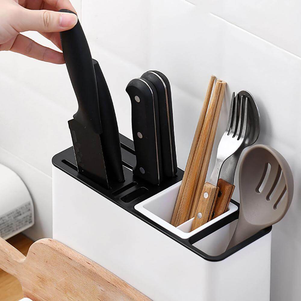 Tableware Storage Holders Kitchen Knife Plastic Storages Racks For Kitchen Convenience Cabinet Kitchen Gadgets eprolo