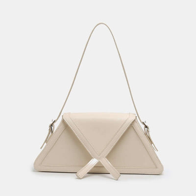 Stitching Contrast Trapezoid Shoulder Bag Panelled Trapezoid Underarm Bag eprolo