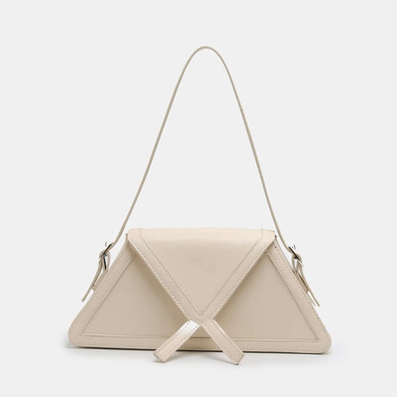 Stitching Contrast Trapezoid Shoulder Bag Panelled Trapezoid Underarm Bag eprolo