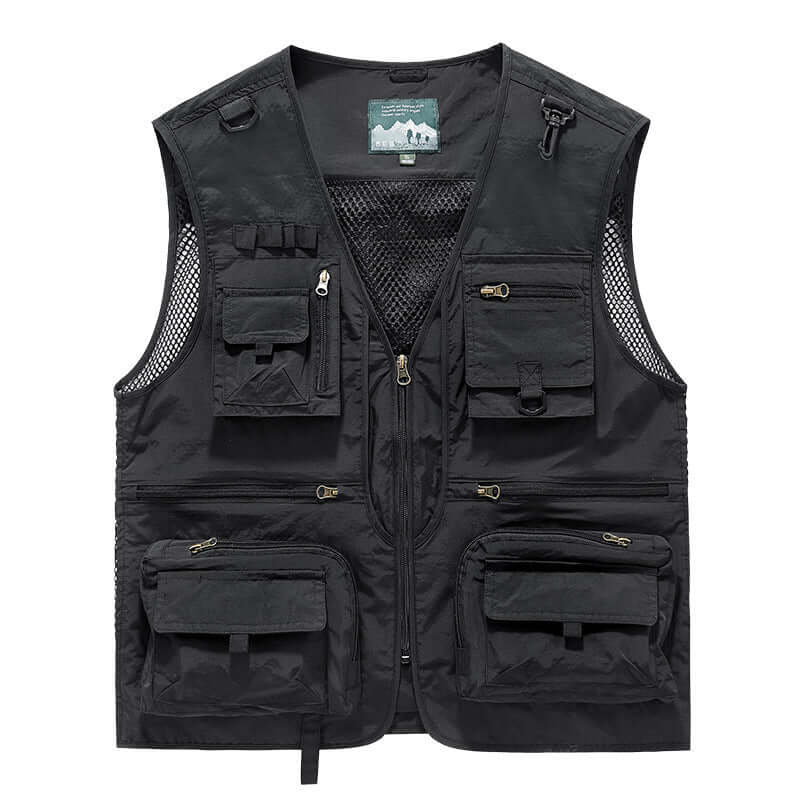 Men’s Summer Tactical Vest: 14-Pocket, Mesh, Ideal for Hiking, Fishing, Photography & Work eprolo